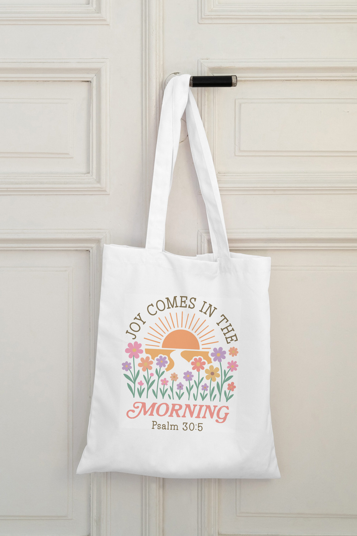 Joy Comes in the Morning Tote Bag - Little Pinkie Designs