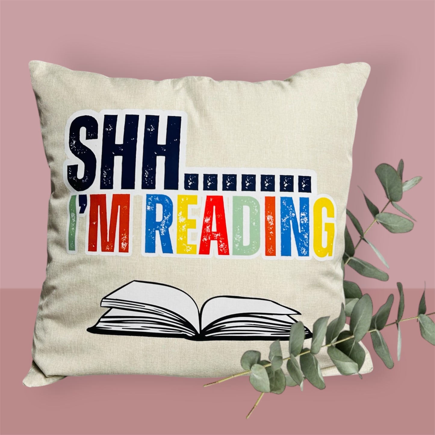 Shh..Im Reading Pillow Case - Little Pinkie Designs