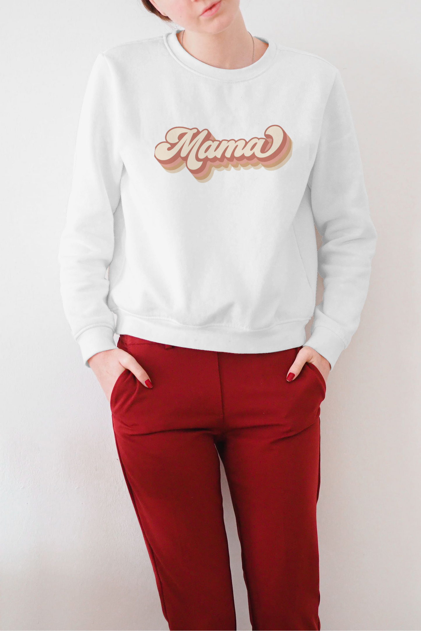 Mama Retro Sweatshirt - Little Pinkie Designs