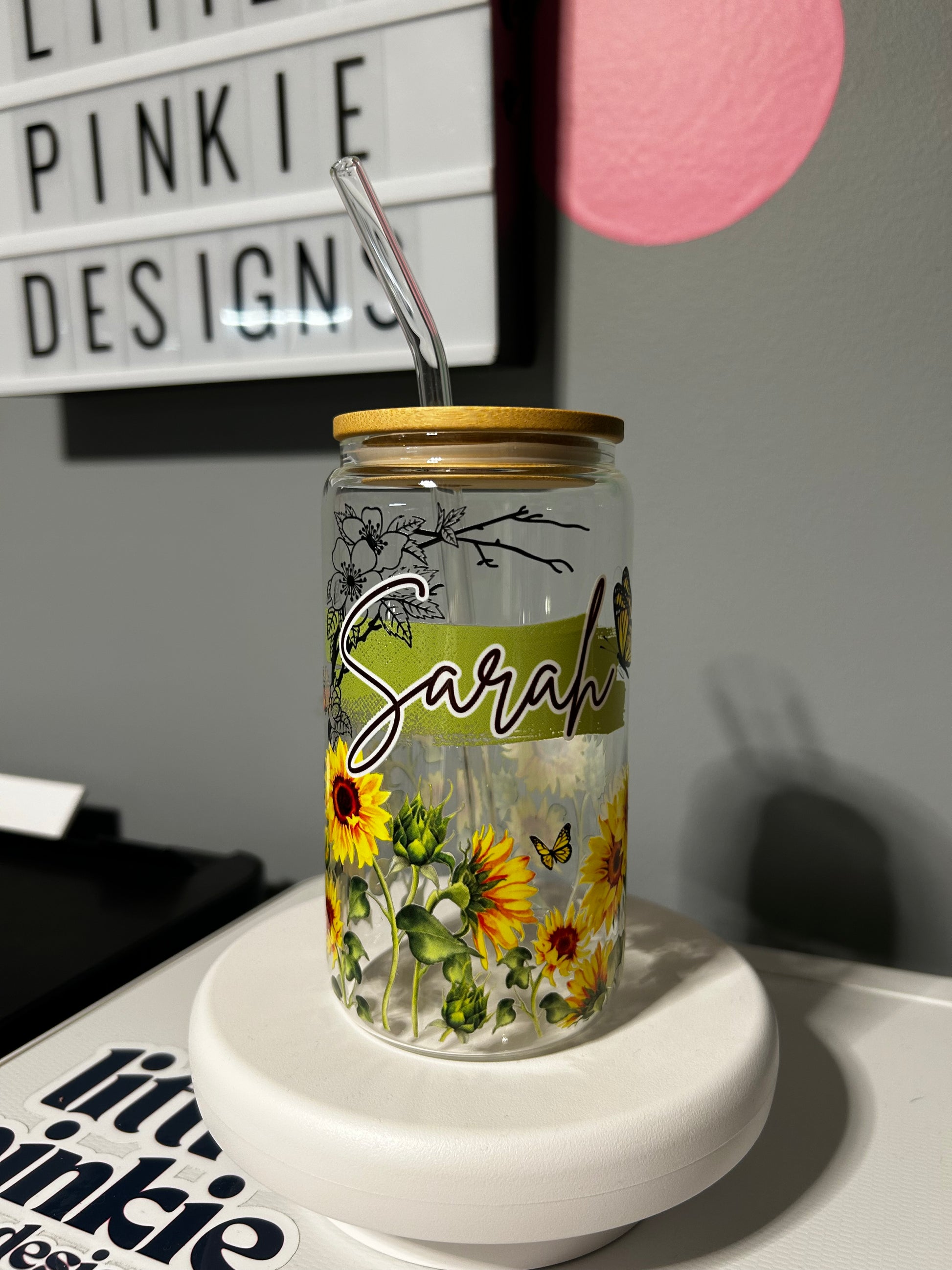 16oz Beer Can Glass - Little Pinkie Designs