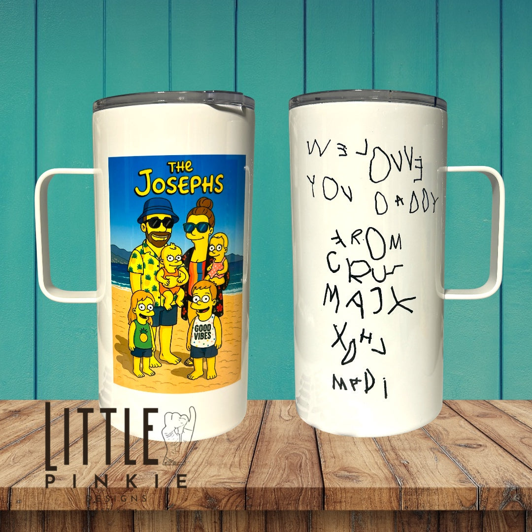 20oz Straight Wide Tumbler with Handle - Little Pinkie Designs