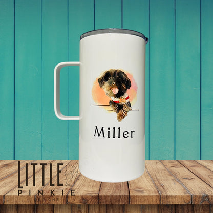 20oz Straight Wide Tumbler with Handle - Little Pinkie Designs