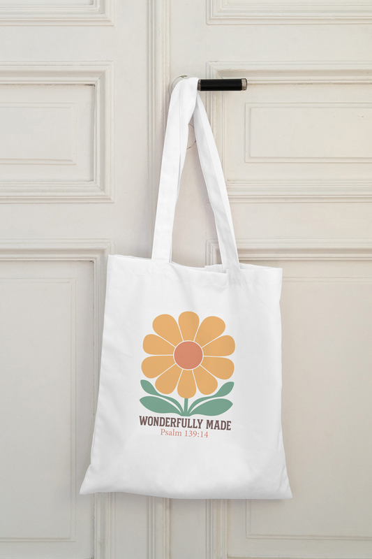 Wonderfully Made Tote Bag - Little Pinkie Designs
