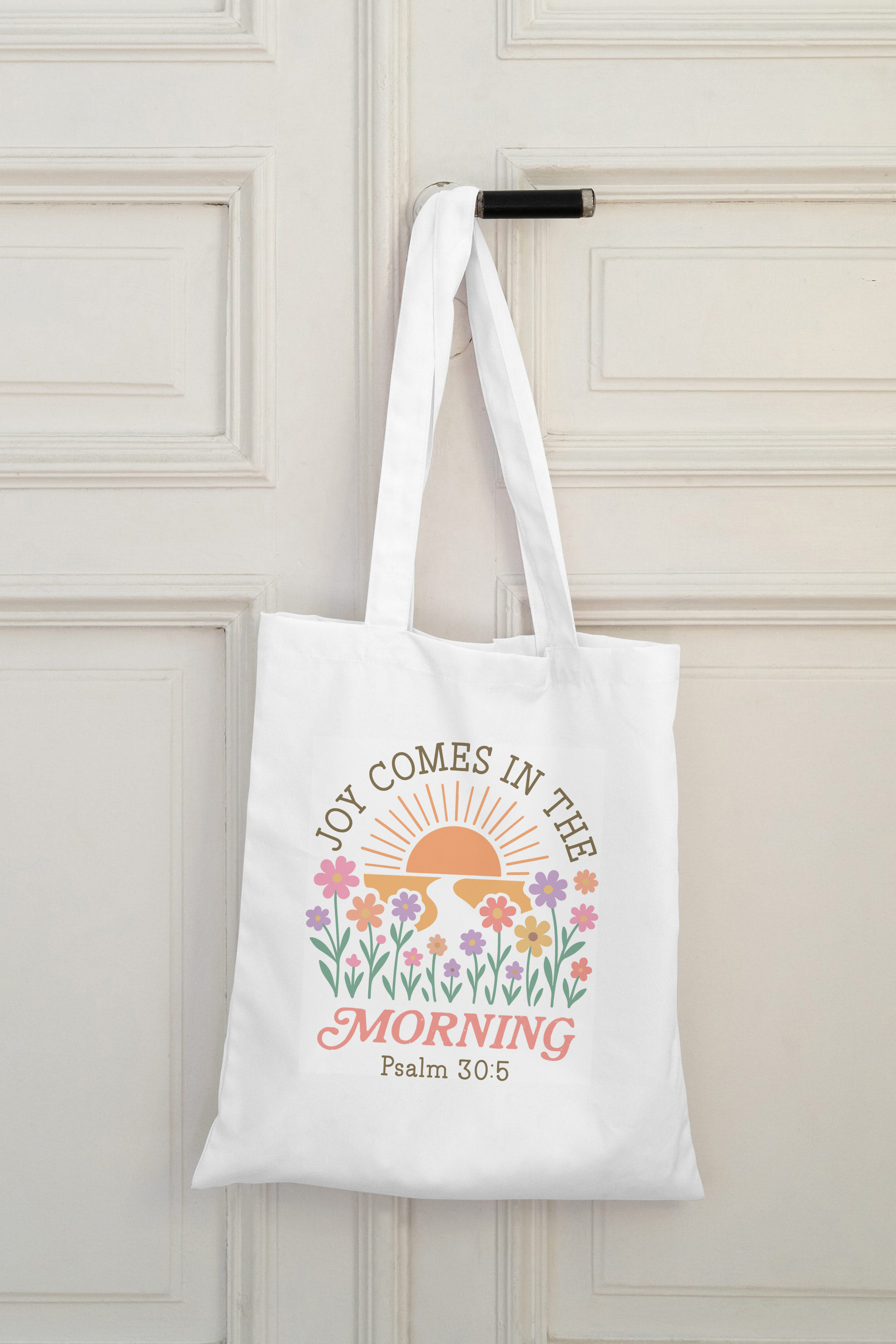 Joy Comes in the Morning Tote Bag - Little Pinkie Designs