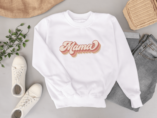 Mama Retro Sweatshirt - Little Pinkie Designs